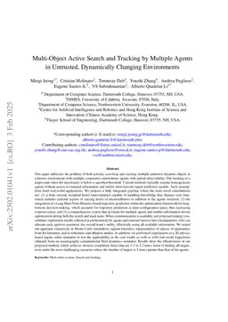 Multi-Object Active Search and Tracking by Multiple Agents in Untrusted, Dynamically Changing Environments