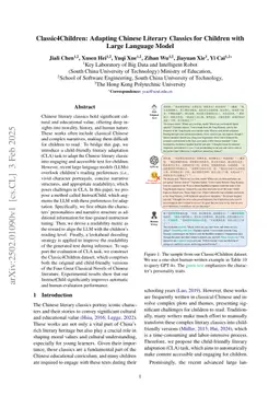 Classic4Children: Adapting Chinese Literary Classics for Children with Large Language Model