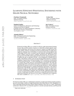 Learning Efficient Positional Encodings with Graph Neural Networks