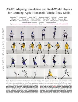 ASAP: Aligning Simulation and Real-World Physics for Learning Agile Humanoid Whole-Body Skills