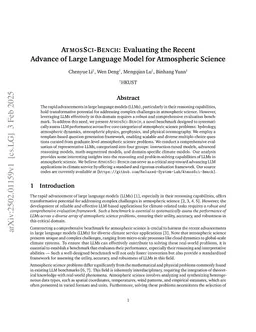 AtmosSci-Bench: Evaluating the Recent Advance of Large Language Model for Atmospheric Science