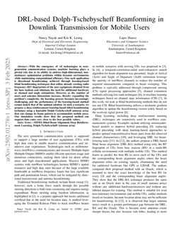 DRL-based Dolph-Tschebyscheff Beamforming in Downlink Transmission for Mobile Users