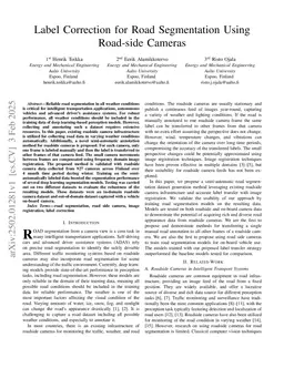 Label Correction for Road Segmentation Using Road-side Cameras