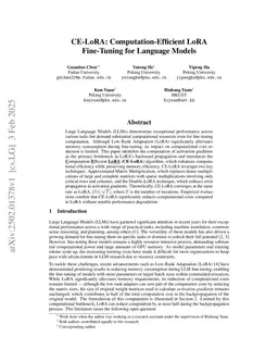 CE-LoRA: Computation-Efficient LoRA Fine-Tuning for Language Models