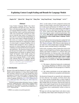 Explaining Context Length Scaling and Bounds for Language Models