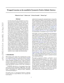 Wrapped Gaussian on the manifold of Symmetric Positive Definite Matrices