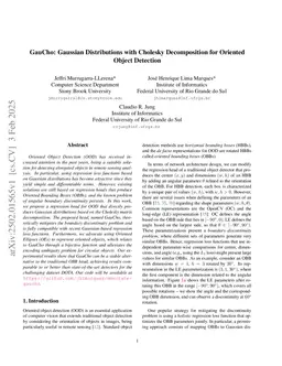 GauCho: Gaussian Distributions with Cholesky Decomposition for Oriented Object Detection