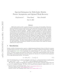 Spectral Estimators for Multi-Index Models: Precise Asymptotics and Optimal Weak Recovery
