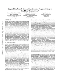 Beyond the Crawl: Unmasking Browser Fingerprinting in Real User Interactions
