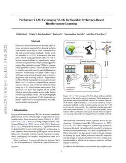 Preference VLM: Leveraging VLMs for Scalable Preference-Based Reinforcement Learning