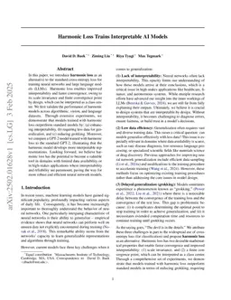 Harmonic Loss Trains Interpretable AI Models