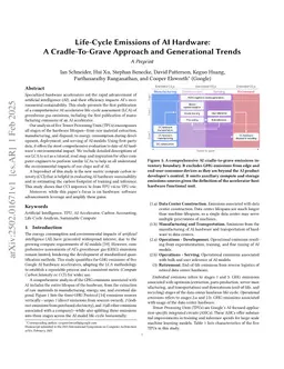 Life-Cycle Emissions of AI Hardware: A Cradle-To-Grave Approach and Generational Trends