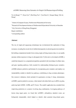 scGSDR: Harnessing Gene Semantics for Single-Cell Pharmacological Profiling