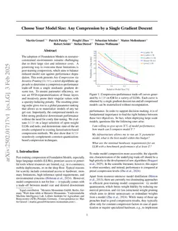 Choose Your Model Size: Any Compression of Large Language Models Without Re-Computation