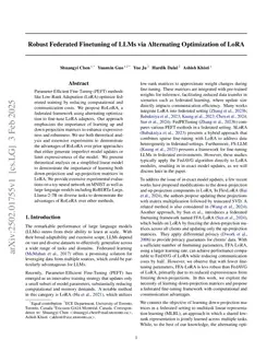 Robust Federated Finetuning of LLMs via Alternating Optimization of LoRA