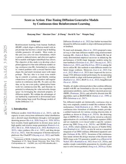 Score as Action: Fine-Tuning Diffusion Generative Models by Continuous-time Reinforcement Learning