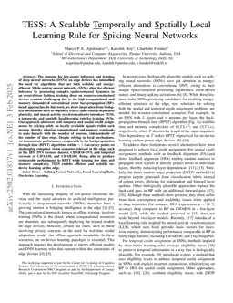 TESS: A Scalable Temporally and Spatially Local Learning Rule for Spiking Neural Networks