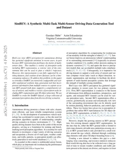 SimBEV: A Synthetic Multi-Task Multi-Sensor Driving Data Generation Tool and Dataset
