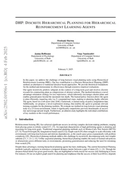 DHP: Discrete Hierarchical Planning for Hierarchical Reinforcement Learning Agents