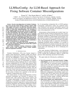 LLMSecConfig: An LLM-Based Approach for Fixing Software Container Misconfigurations