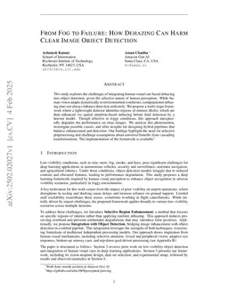 From Fog to Failure: The Unintended Consequences of Dehazing on Object Detection in Clear Images