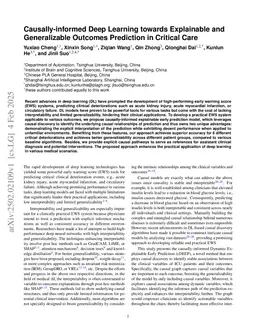 Causally-informed Deep Learning towards Explainable and Generalizable Outcomes Prediction in Critical Care