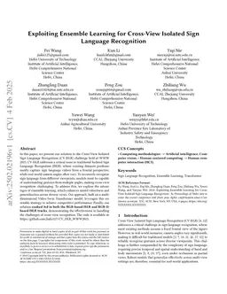 Exploiting Ensemble Learning for Cross-View Isolated Sign Language Recognition