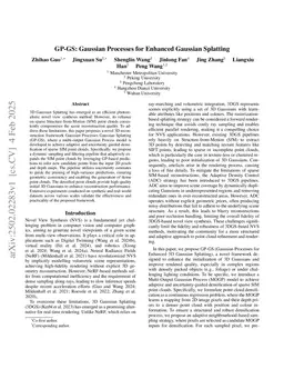 GP-GS: Gaussian Processes for Enhanced Gaussian Splatting
