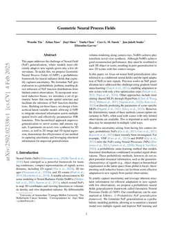 Geometric Neural Process Fields