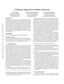 A Minimax Approach to Ad Hoc Teamwork