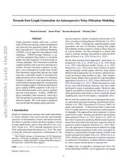Fast Graph Generation via Autoregressive Noisy Filtration Modeling