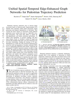 Unified Spatial-Temporal Edge-Enhanced Graph Networks for Pedestrian Trajectory Prediction