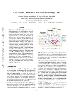 OverThink: Slowdown Attacks on Reasoning LLMs