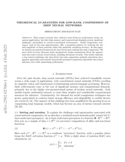 Theoretical Guarantees for Low-Rank Compression of Deep Neural Networks