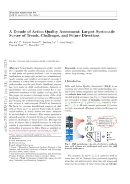 A Decade of Action Quality Assessment: Largest Systematic Survey of Trends, Challenges, and Future Directions