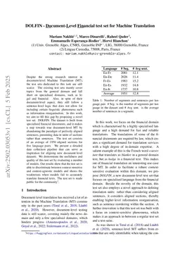 DOLFIN -- Document-Level Financial test set for Machine Translation