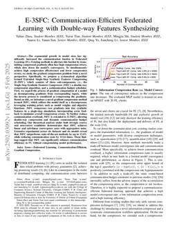 E-3SFC: Communication-Efficient Federated Learning with Double-way Features Synthesizing