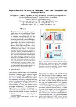 Improve Decoding Factuality by Token-wise Cross Layer Entropy of Large Language Models