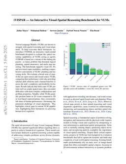 iVISPAR -- An Interactive Visual-Spatial Reasoning Benchmark for VLMs