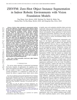 ZISVFM: Zero-Shot Object Instance Segmentation in Indoor Robotic Environments with Vision Foundation Models