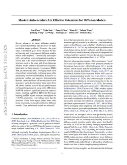 Masked Autoencoders Are Effective Tokenizers for Diffusion Models