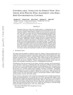 Controllable Satellite-to-Street-View Synthesis with Precise Pose Alignment and Zero-Shot Environmental Control