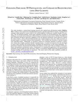 Enhancing Free-hand 3D Photoacoustic and Ultrasound Reconstruction using Deep Learning