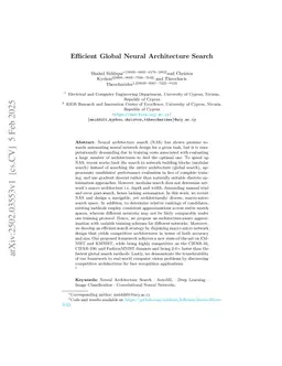 Efficient Global Neural Architecture Search