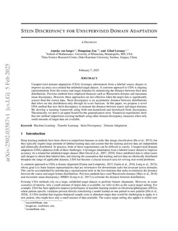 Stein Discrepancy for Unsupervised Domain Adaptation