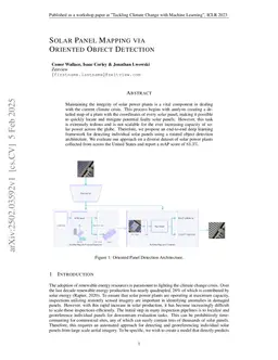 Solar Panel Mapping via Oriented Object Detection