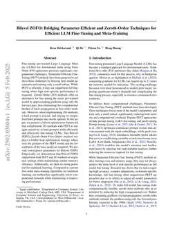 Bilevel ZOFO: Efficient LLM Fine-Tuning and Meta-Training