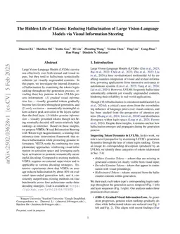 The Hidden Life of Tokens: Reducing Hallucination of Large Vision-Language Models via Visual Information Steering