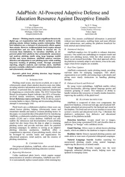 AdaPhish: AI-Powered Adaptive Defense and Education Resource Against Deceptive Emails