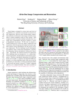 All-in-One Image Compression and Restoration